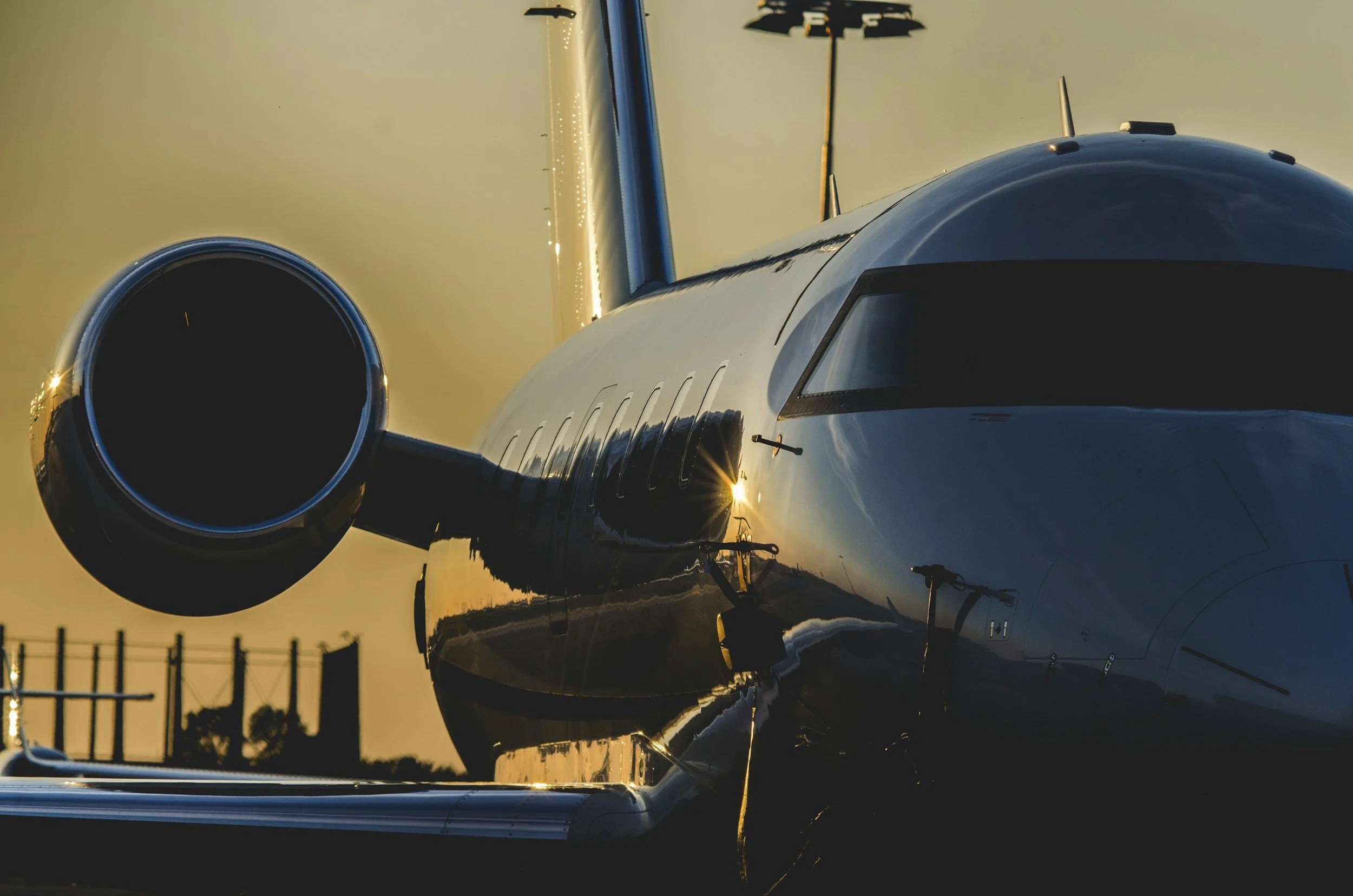 Private jet prepared for premium exterior aircraft detailing